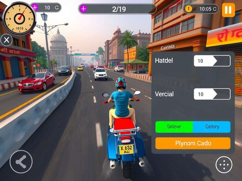 India Speed Chase gameplay screenshot showing racing through Indian streets